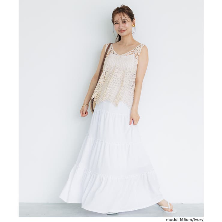 【26ss再入荷】クロシェタンクトップベスト | coca | 詳細画像11 