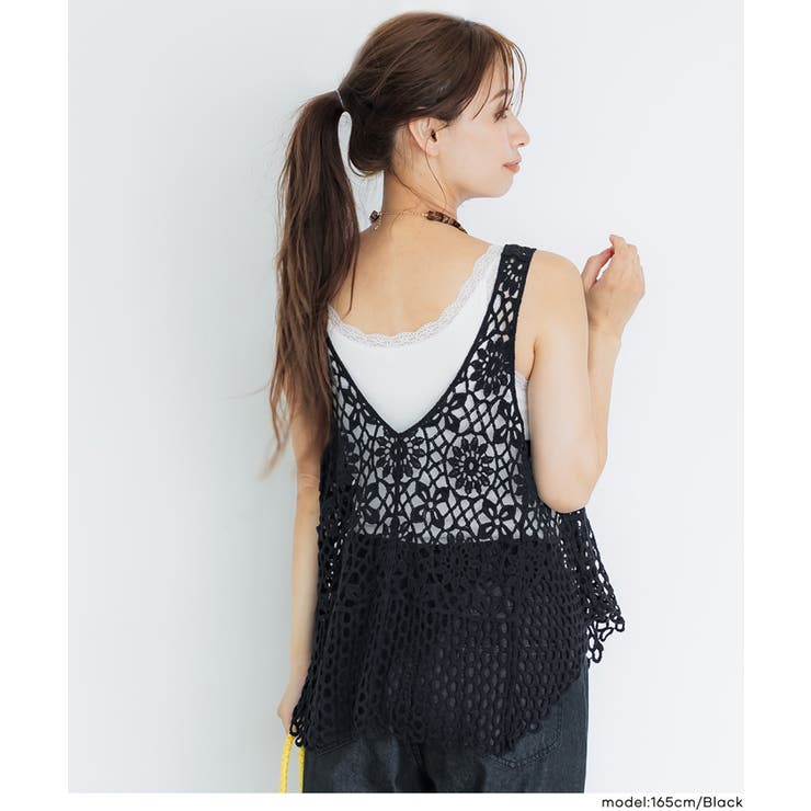 【26ss再入荷】クロシェタンクトップベスト | coca | 詳細画像3 