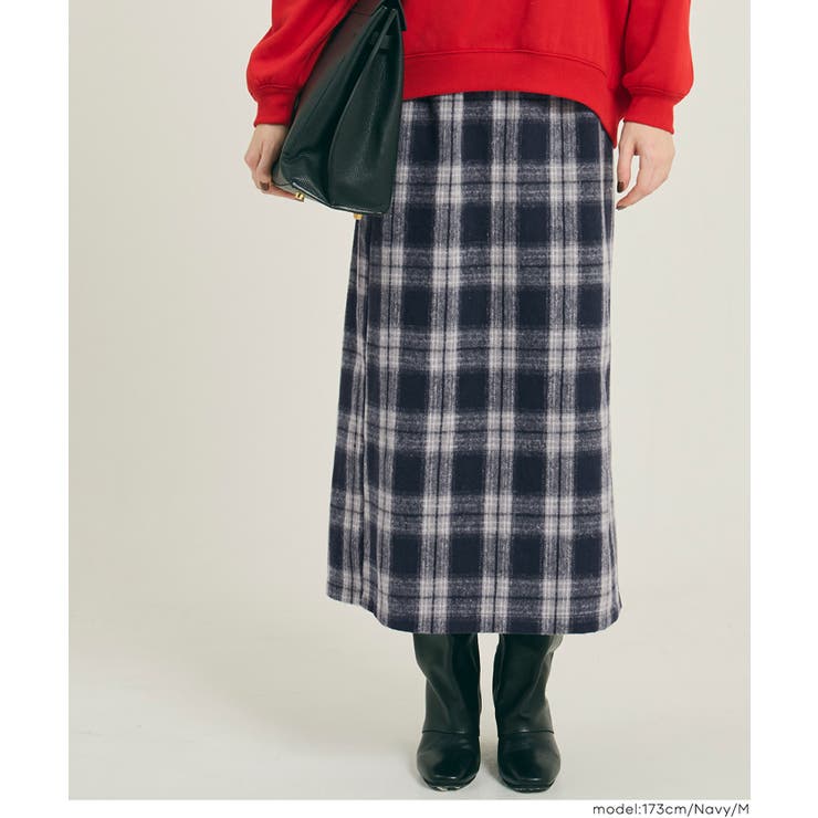 ［Navy］ | バックファスナーアイラインスカート | coca