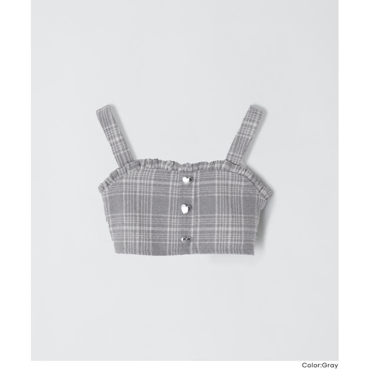 ハートボタンチェックビスチェ | coca | 詳細画像15 