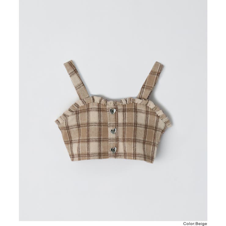 ハートボタンチェックビスチェ | coca | 詳細画像16 