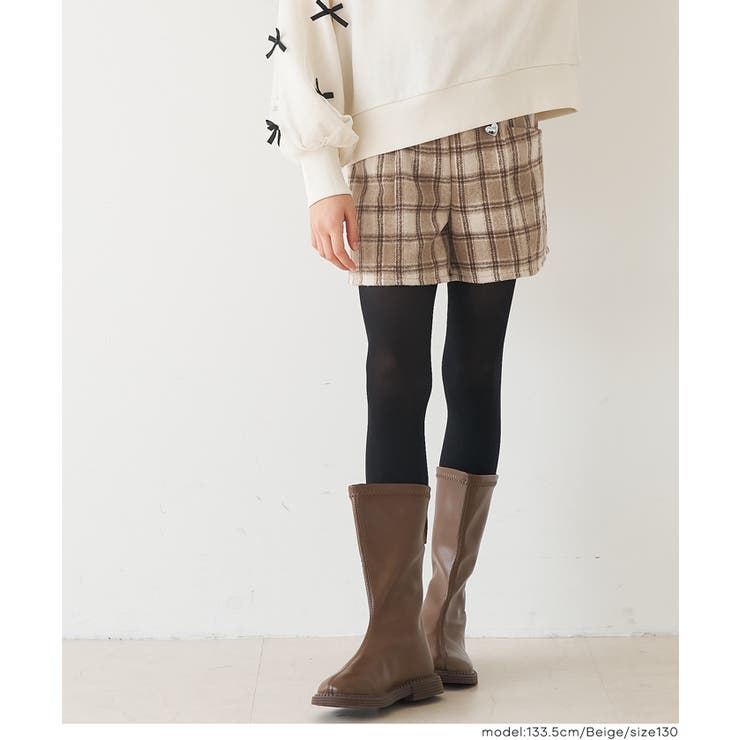 ハートボタンチェックショーパン | coca | 詳細画像13 