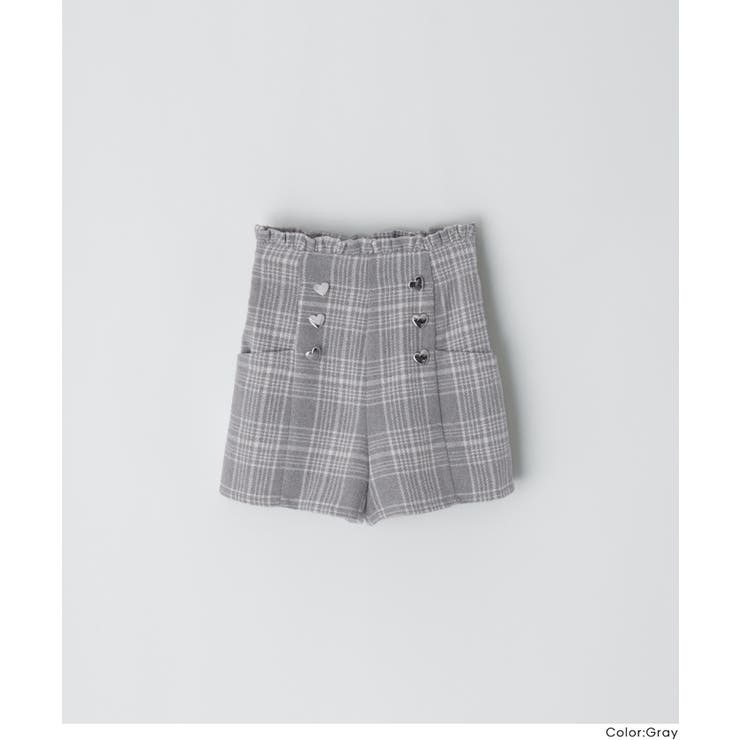 ハートボタンチェックショーパン | coca | 詳細画像15 