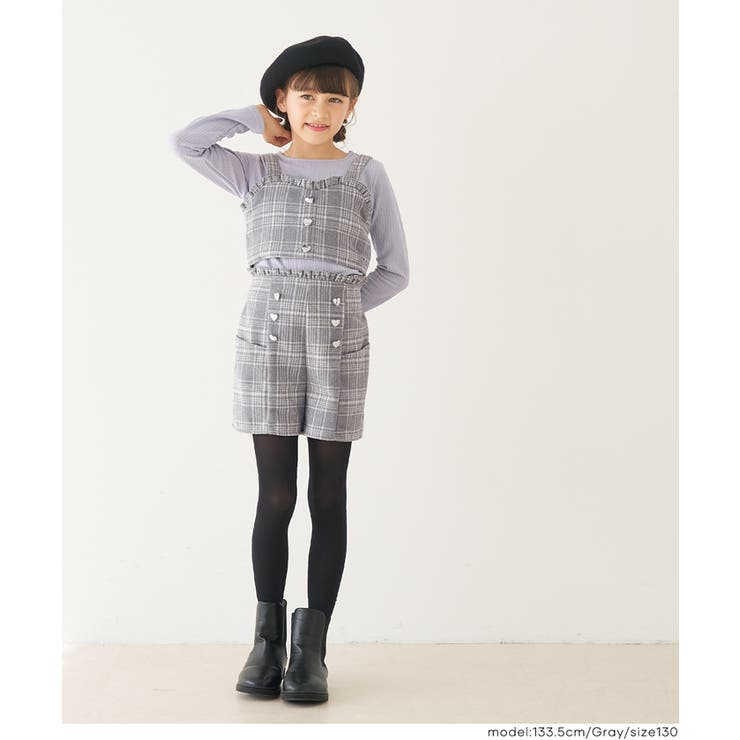 ハートボタンチェックショーパン | coca | 詳細画像2 