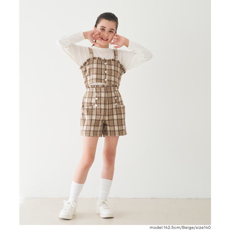 ハートボタンチェックショーパン | coca | 詳細画像8 