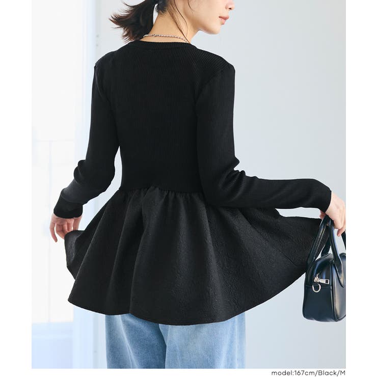 エンボスドッキングフレアニット | coca | 詳細画像9 