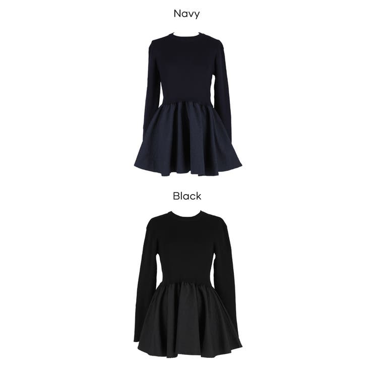 エンボスドッキングフレアニット | coca | 詳細画像15 