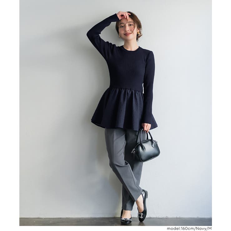 エンボスドッキングフレアニット | coca | 詳細画像4 