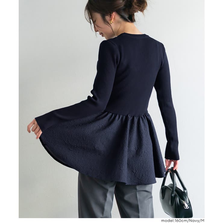 エンボスドッキングフレアニット | coca | 詳細画像6 