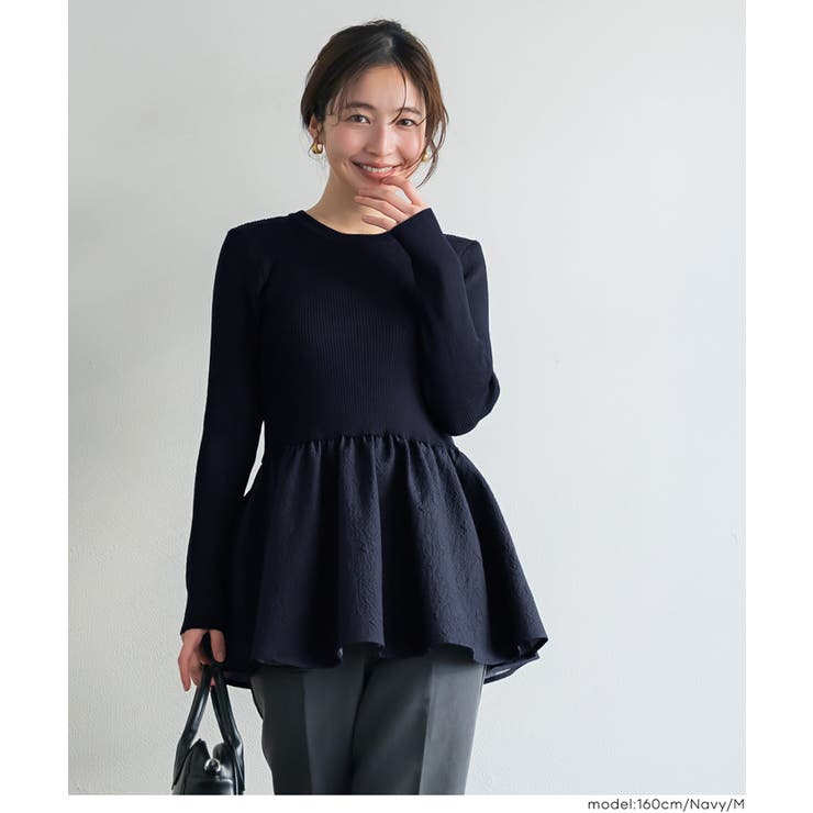 エンボスドッキングフレアニット | coca | 詳細画像7 