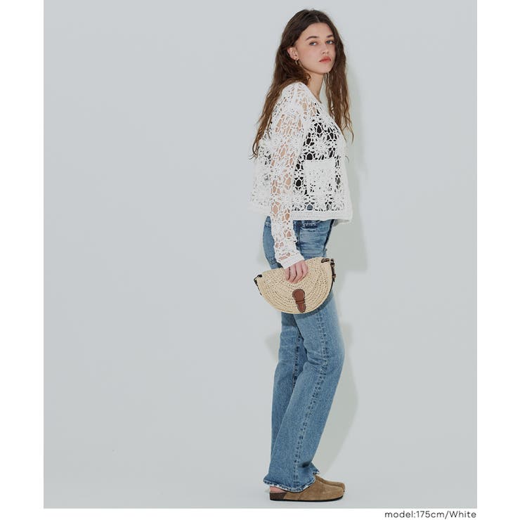 鍵編みノーカラーカーディガン レディース | coca | 詳細画像10 