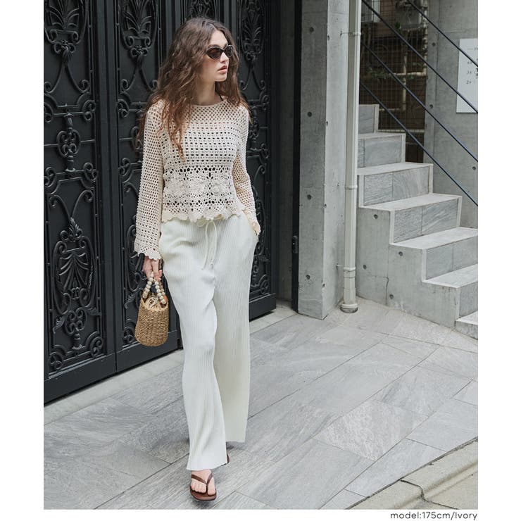 フレアスリーブクロシェニット | coca | 詳細画像11 