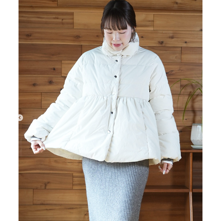 【洗える】中綿スタンドカラーフレアブルゾン | coca | 詳細画像17 