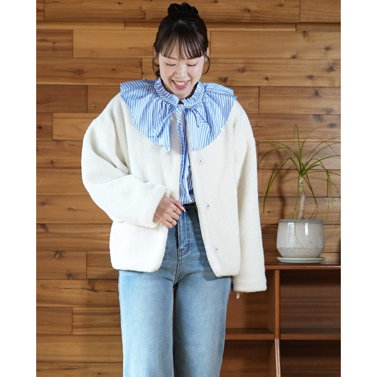 【洗える】マシンウォッシャブルボアブルゾン | coca | 詳細画像30 