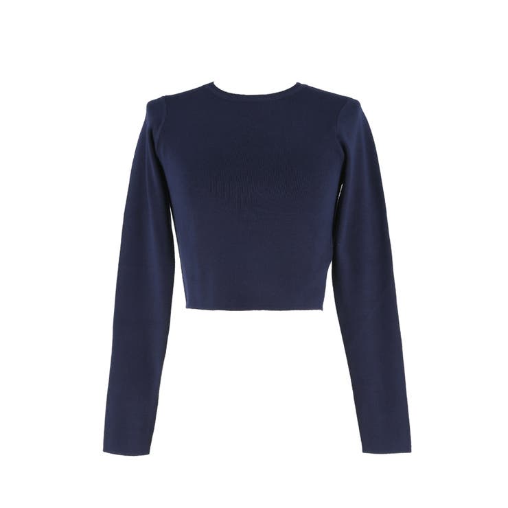 スタイルアップを叶えるクロップド丈ニットトップス | coca | 詳細画像4 