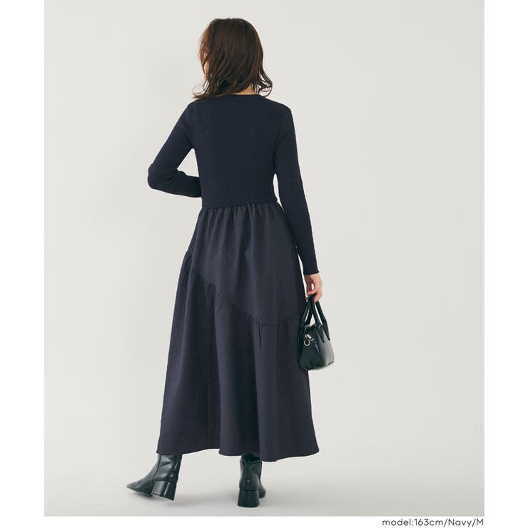 エンボスニットドッキングワンピース | coca | 詳細画像13 