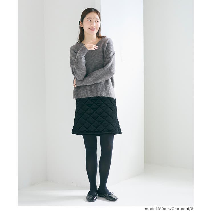 上質さとリラックス感が漂う大人のヤク風Vネックプルオーバーニット | coca | 詳細画像20 