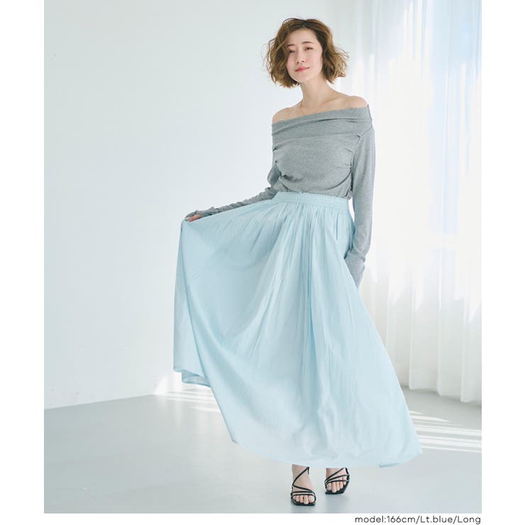 【26ss新色追加/着映え度120%！】鮮やかカラーコットンボイルスカート | coca | 詳細画像12 