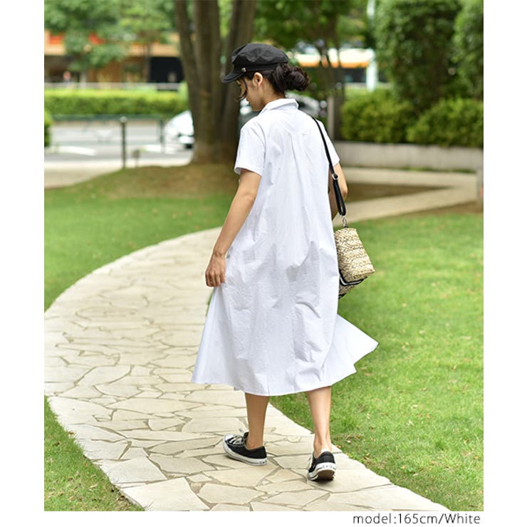 再入荷】しっかりハリ感シャツワンピースcocaオリジナル(フレア A