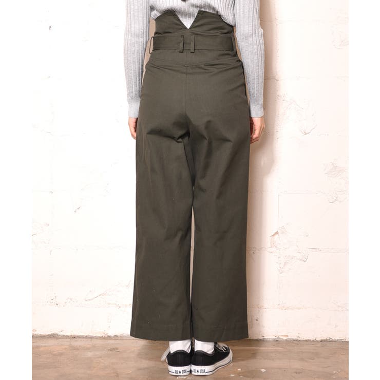 リボン付きハイウエストワイドパンツcocaオリジナル[品番