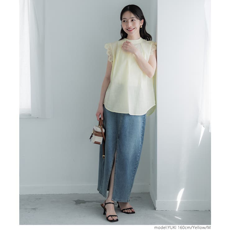 ＼新色登場／麻風コットン肩レースブラウス | coca | 詳細画像13 