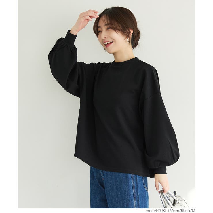 エンボス長袖バルーントップス[品番：PA000009493]｜coca（コカ
