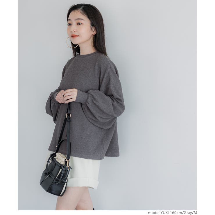 エンボス長袖バルーントップス | coca | 詳細画像12 