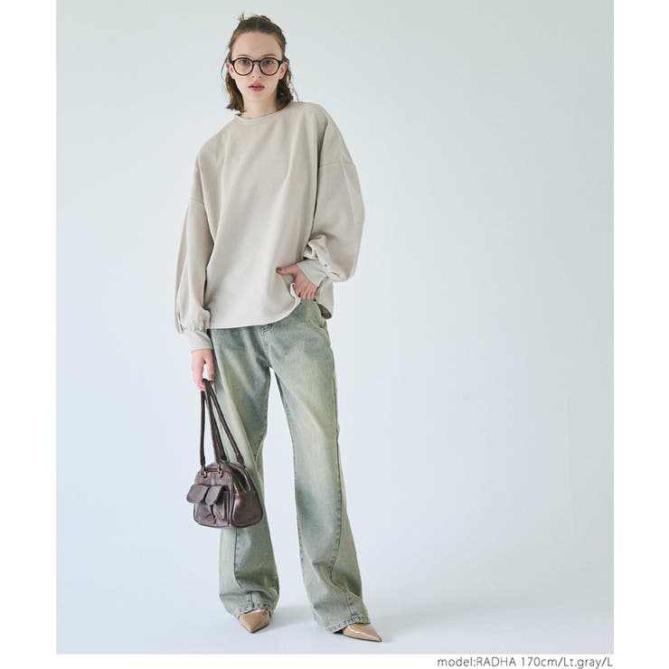 エンボス長袖バルーントップス | coca | 詳細画像14 