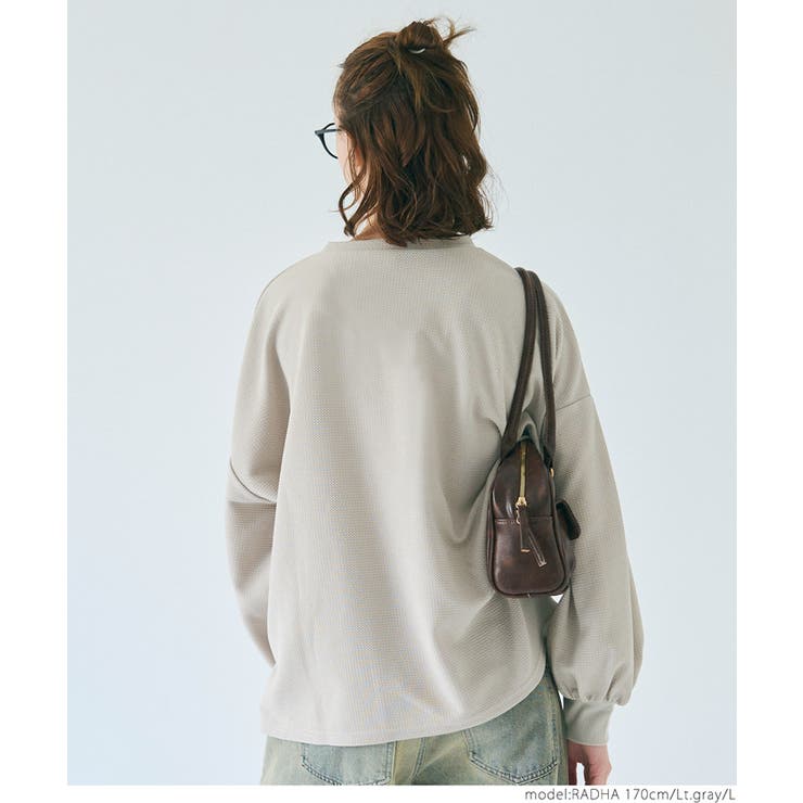 エンボス長袖バルーントップス | coca | 詳細画像15 