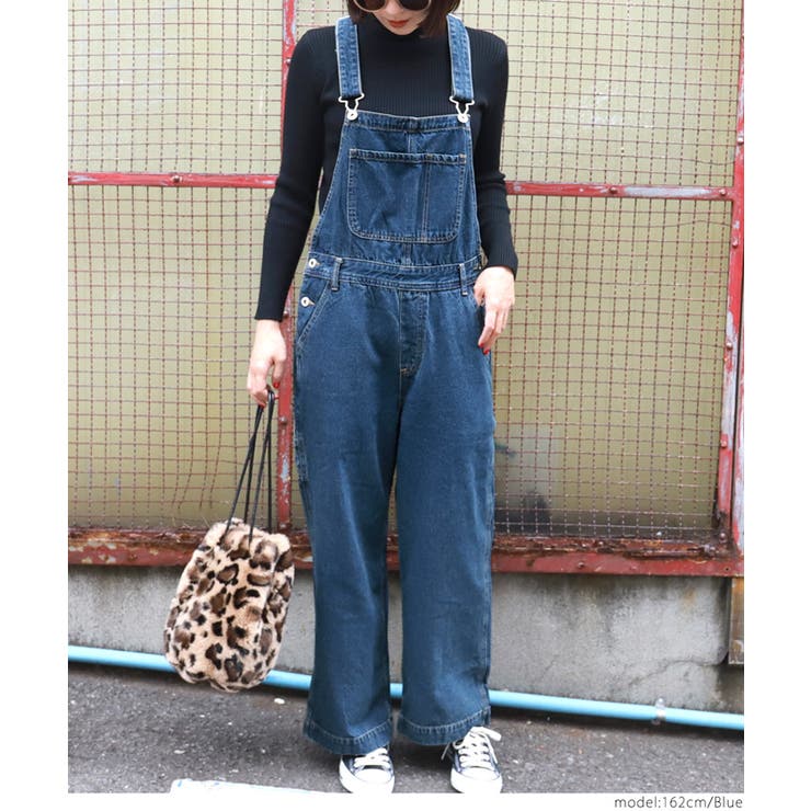 シンプルデニムオーバーオールcocaオリジナル(オールインワン