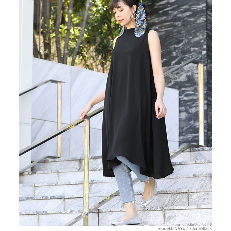 ［Black］ | ワンピース レディース ノースリーブ | coca