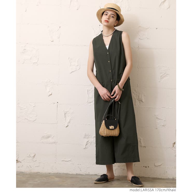 ジャンプスーツ レディース Vネック | coca | 詳細画像11 