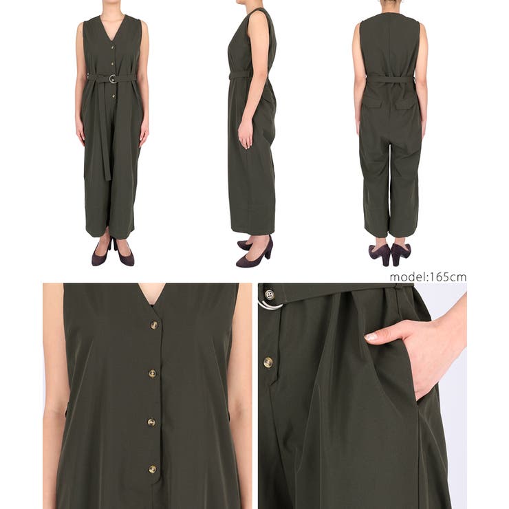 ジャンプスーツ レディース Vネック | coca | 詳細画像12 