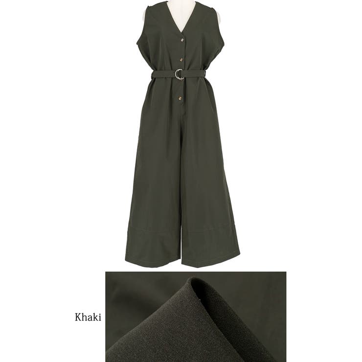 ジャンプスーツ レディース Vネック | coca | 詳細画像14 