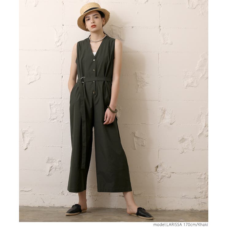 ジャンプスーツ レディース Vネック | coca | 詳細画像6 