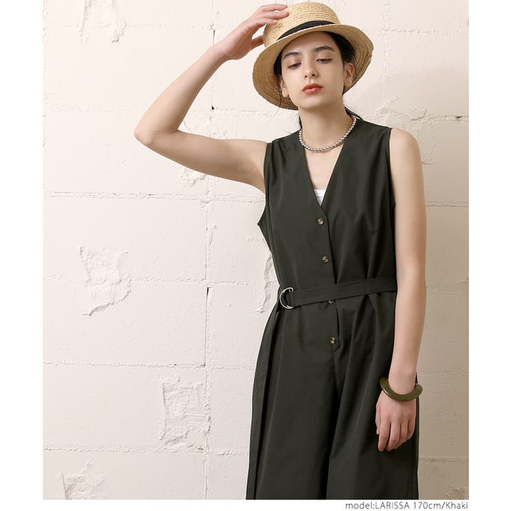 ジャンプスーツ レディース Vネック | coca | 詳細画像7 