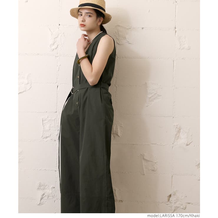 ジャンプスーツ レディース Vネック | coca | 詳細画像9 