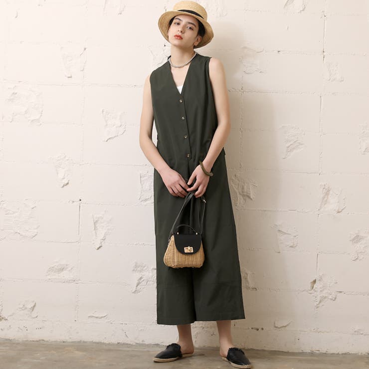 ジャンプスーツ レディース Vネック | coca | 詳細画像1 