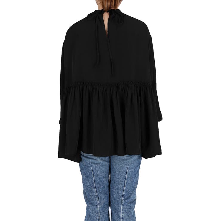 新色登場／オンも頼れる！艶ギャザーブラウス[品番：PA000011524