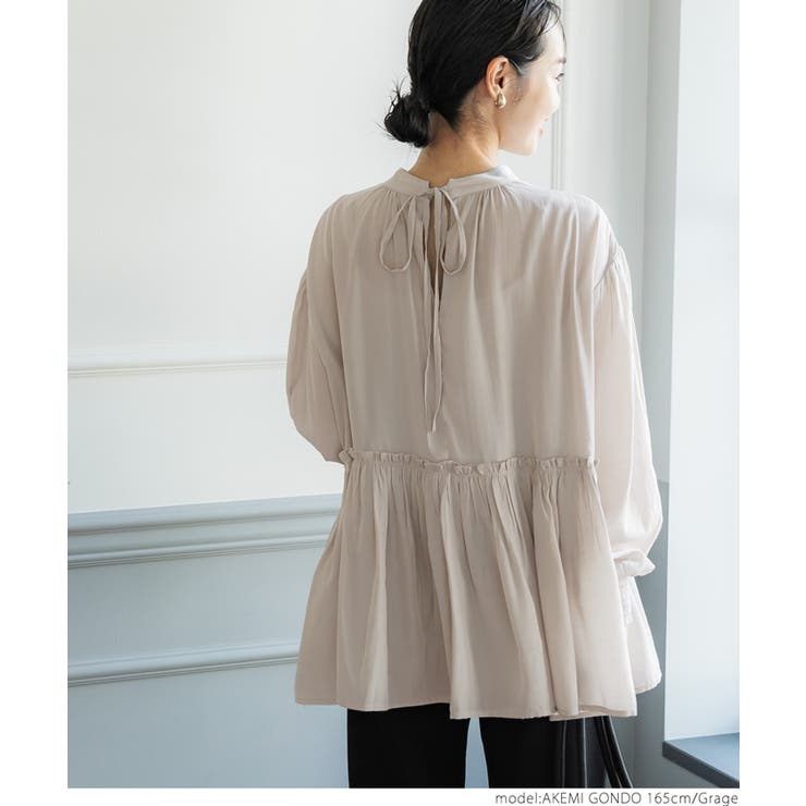 COMME CA ISM｜前後2WAY ギャザーブラウス | Rakuten Fashion