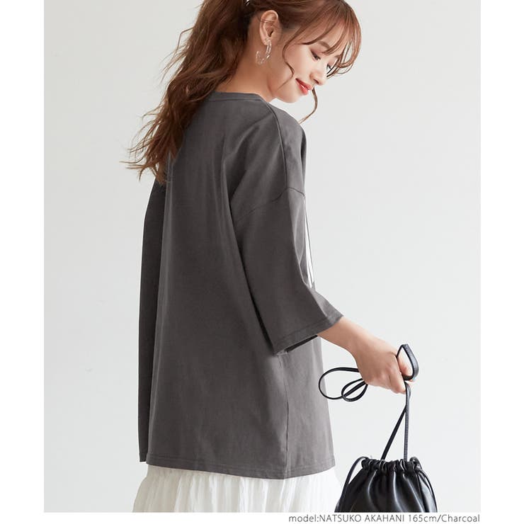 ビックシルエットカレッジロゴTシャツ | coca | 詳細画像15 