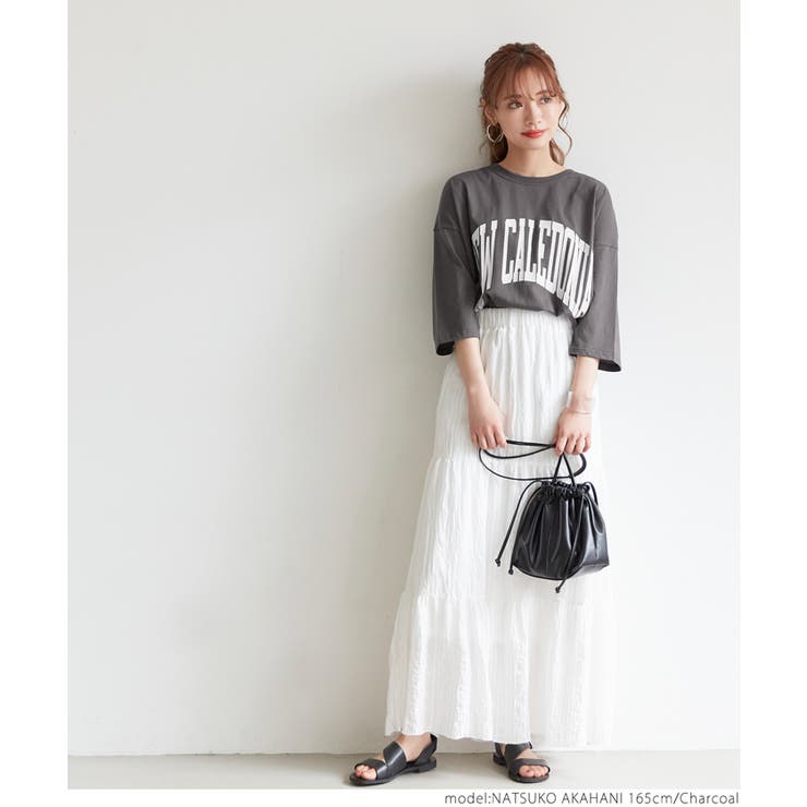 ビックシルエットカレッジロゴTシャツ | coca | 詳細画像17 