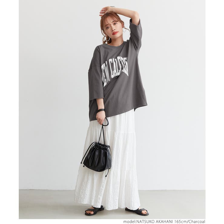 ビックシルエットカレッジロゴTシャツ | coca | 詳細画像14 