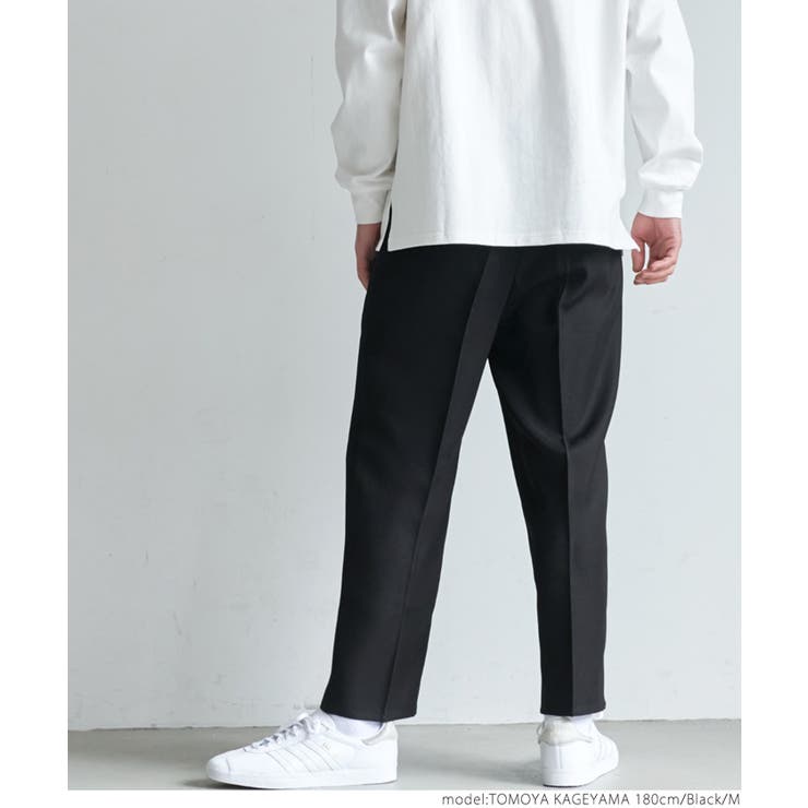 メンズ ポリツイルタックテーパードパンツ[品番：PA000011670