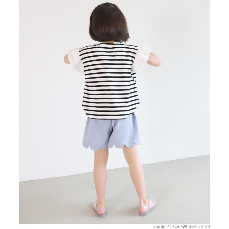 キッズ 袖フリルボーダーカットソー | coca | 詳細画像13 