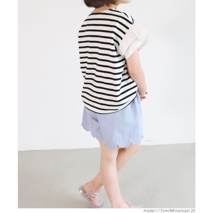 キッズ 袖フリルボーダーカットソー | coca | 詳細画像15 