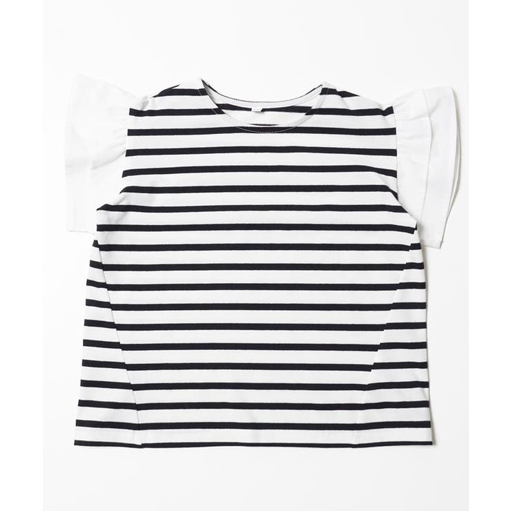 キッズ 袖フリルボーダーカットソー | coca | 詳細画像2 