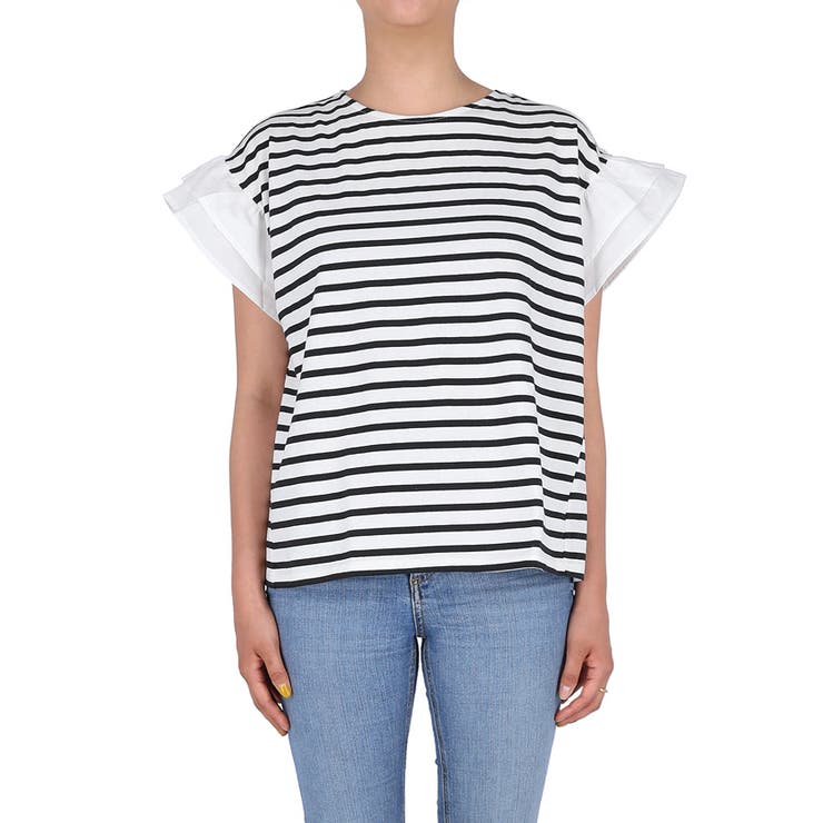 フリルドッキングボーダートップス | coca | 詳細画像4 