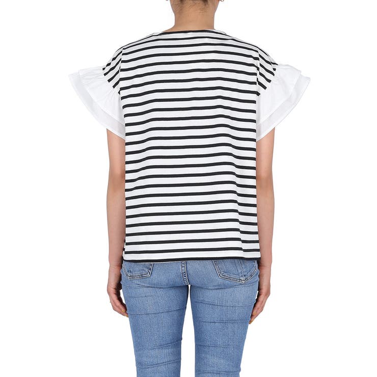 フリルドッキングボーダートップス | coca | 詳細画像6 