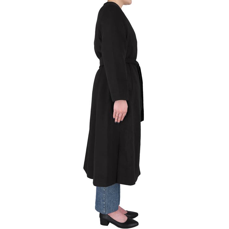 極上ウールタッチノーカラーコート[品番：PA000012096]｜coca（コカ